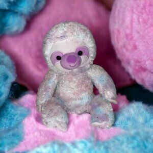 Kelly Toys Pink Blue Sloth With Stars Pre Owned EUC Multicolored